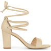 Perphy Strappy Lace Up Chunky High Heel Sandals for Women