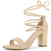 Perphy Strappy Lace Up Chunky High Heel Sandals for Women