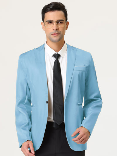 Single Breasted One Button Dress Suit Formal Blazer