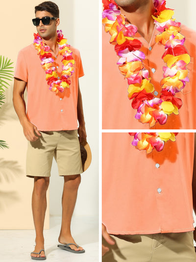 Hawaiian Button Down Short Sleeve Collared Summer Shirts
