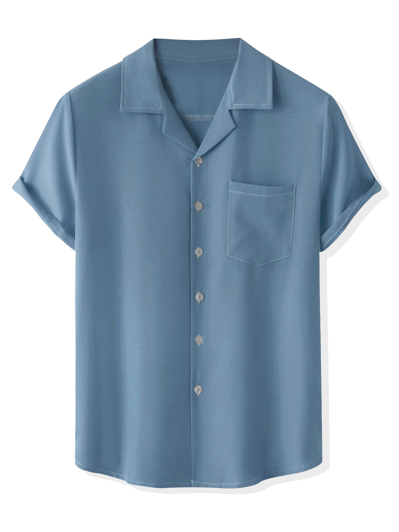 Bublédon Summer Camp Collar Button Down Short Sleeve Hawaiian Shirts
