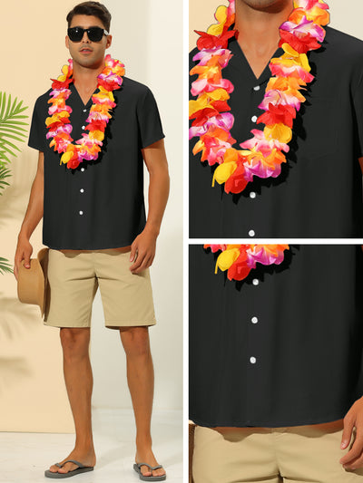 Summer Camp Collar Button Down Short Sleeve Hawaiian Shirts