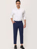 Flat Front Solid Color Crop Ankle-Length Dress Pants