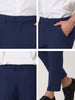 Flat Front Solid Color Crop Ankle-Length Dress Pants