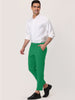 Flat Front Solid Color Crop Ankle-Length Dress Pants