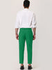Flat Front Solid Color Crop Ankle-Length Dress Pants
