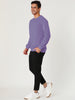 Long Sleeve Solid Crew Neck Pullover Sweatshirt