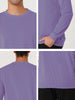 Long Sleeve Solid Crew Neck Pullover Sweatshirt
