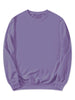 Long Sleeve Solid Crew Neck Pullover Sweatshirt
