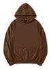 Long Sleeve Soild Color Drawstring Pullover Hoodies