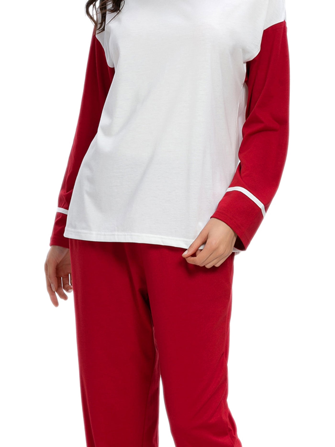 Bublédon Sleepwear Round Neck Nightwear with Pants Loungewear Pajama Set
