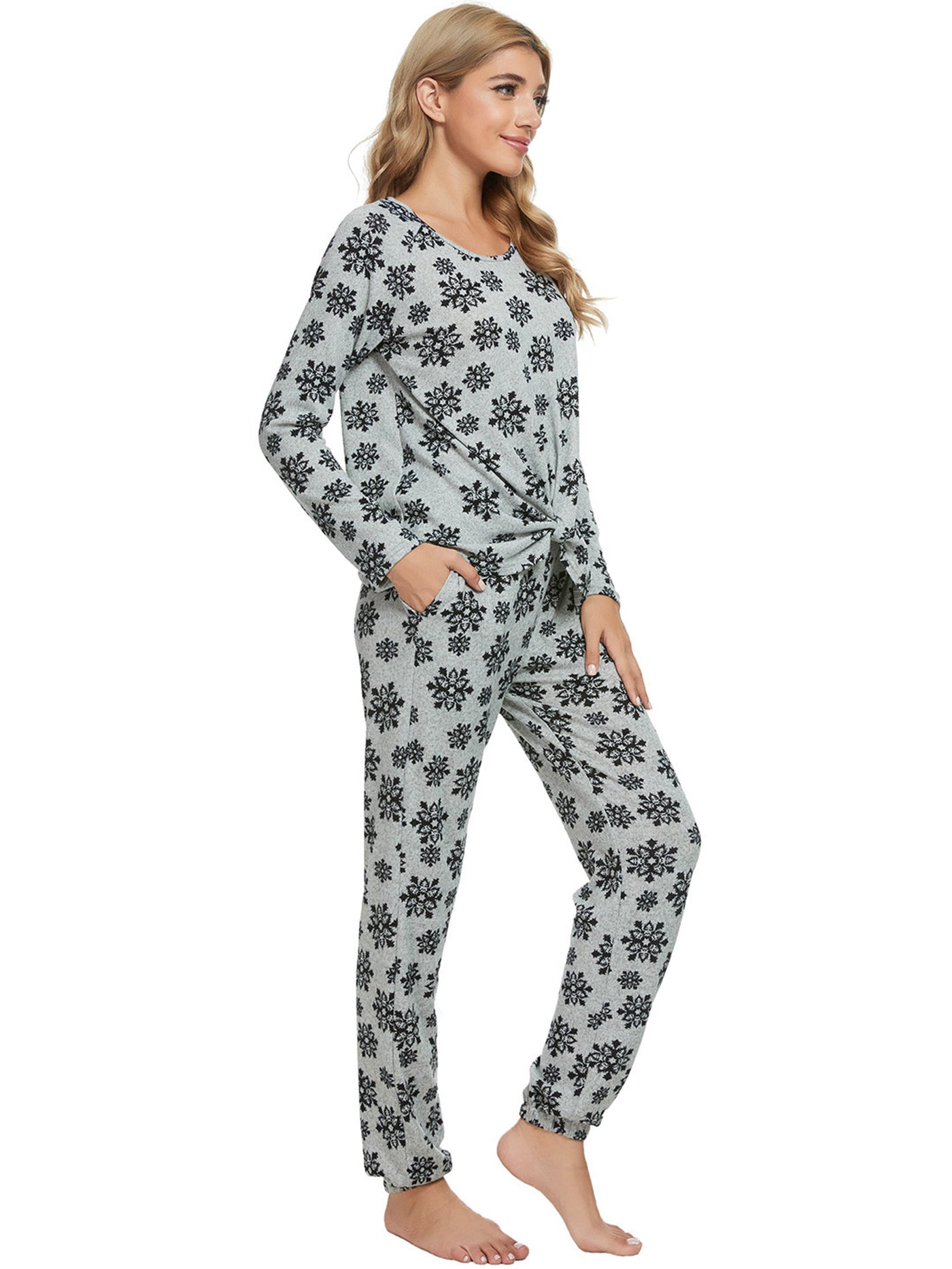 Bublédon Women's Sleepwear Lounge Nightwear with Pockets Pajama Set