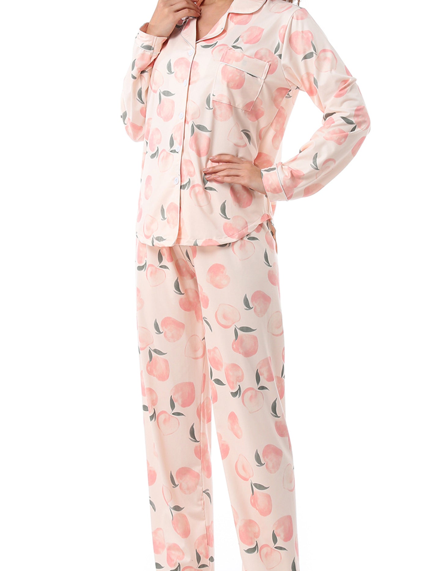 Bublédon Women's Sleepwear Cute Soft Long Sleeve Pajama Set