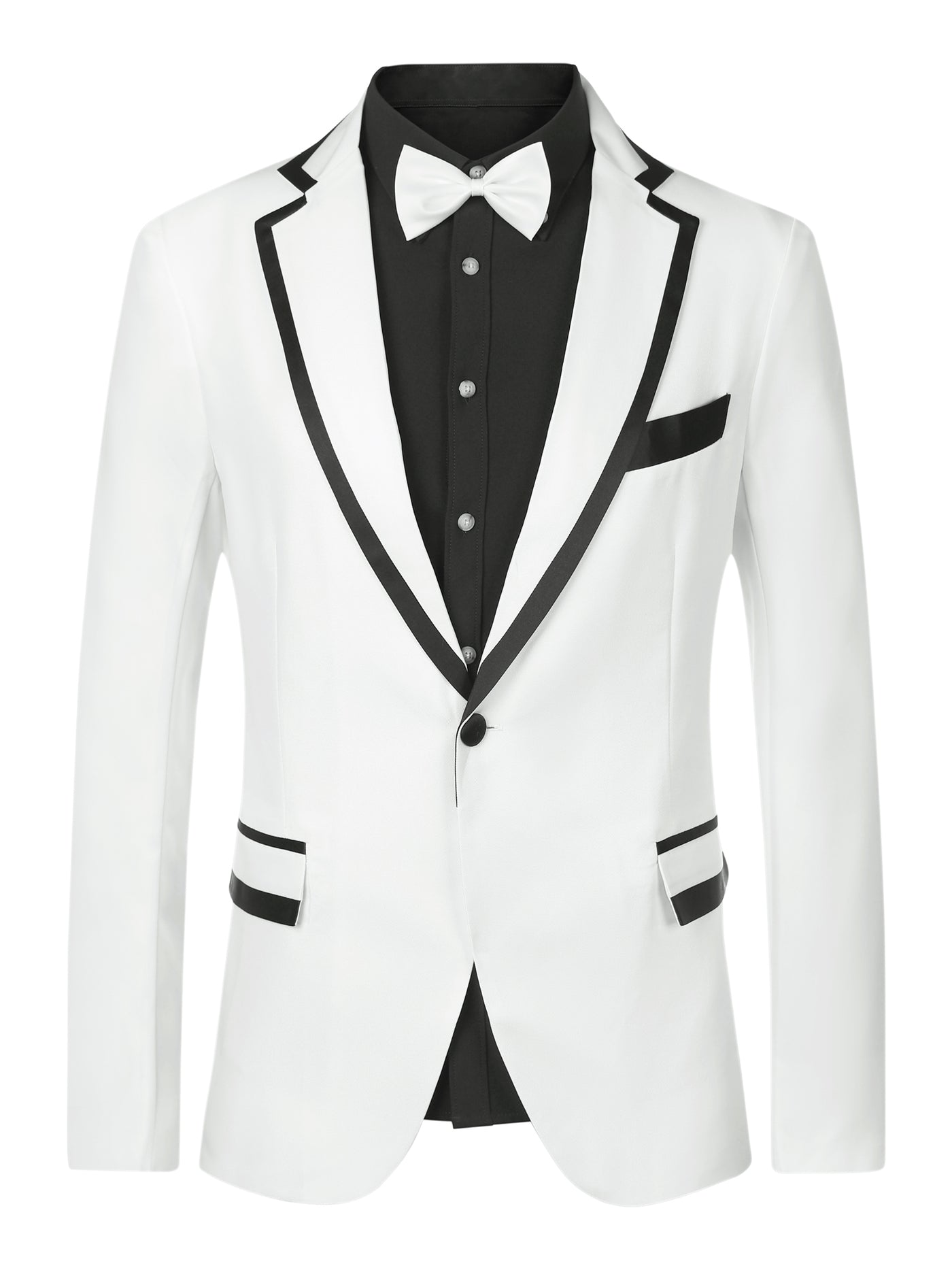Bublédon Men's Formal Blazer Wedding Dinner Party Prom Tuxedos Suit Jacket