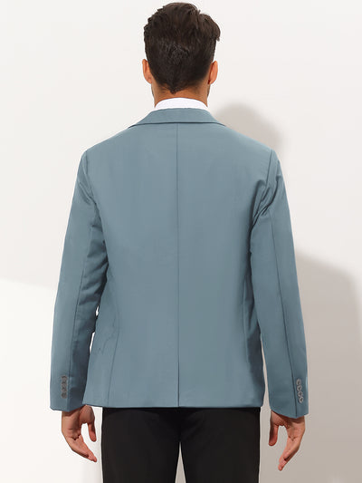 Men's Sports Coat Slim Fit One Button Formal Prom Blazer Suit Jacket