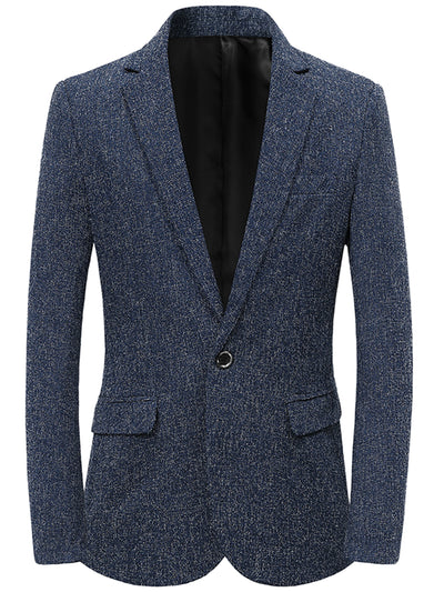 Men's Blazer Slim Fit Notched Lapel Wedding Business Suit Jacket Sports Coat