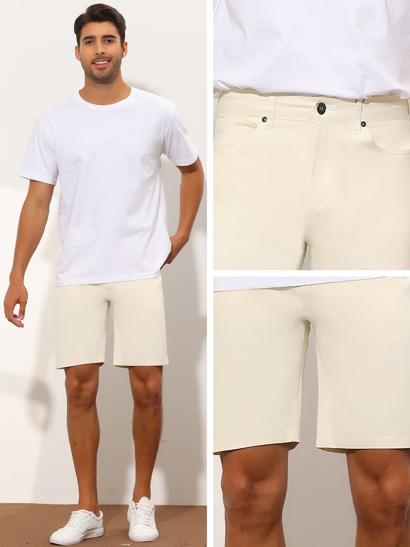 Bublédon Chino Summer Classic Fit Flat Front Dress Shorts