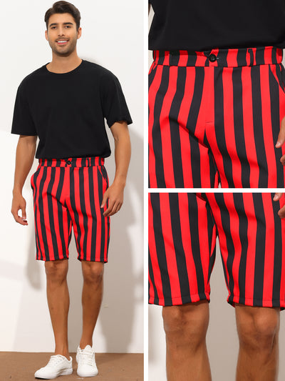 Striped Regular Fit Casual Summer Dress Chino Shorts