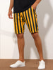 Striped Regular Fit Casual Summer Dress Chino Shorts