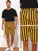 Striped Regular Fit Casual Summer Dress Chino Shorts
