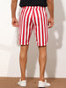 Striped Regular Fit Casual Summer Dress Chino Shorts