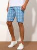Plaid Straight Fit Comfort Flat Front Checked Shorts