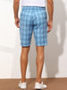 Plaid Straight Fit Comfort Flat Front Checked Shorts