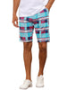 Plaid Straight Fit Comfort Flat Front Checked Shorts