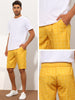 Plaid Straight Fit Comfort Flat Front Checked Shorts