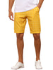 Plaid Straight Fit Comfort Flat Front Checked Shorts
