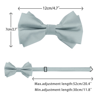Men's Pre-tied Bow Ties Formal Satin Solid Color Bowties for Tuxedo Party Prom