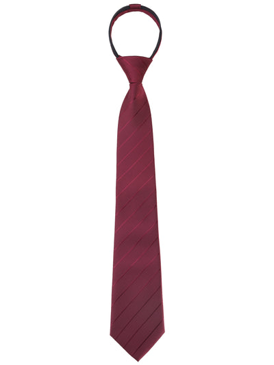 Men's Tie Zipper Pre-Tied Stripes Neck Ties for Casual Formal