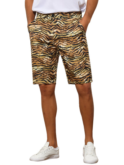 Animal Printed Men's Regular Fit Summer Golf Shorts Pants