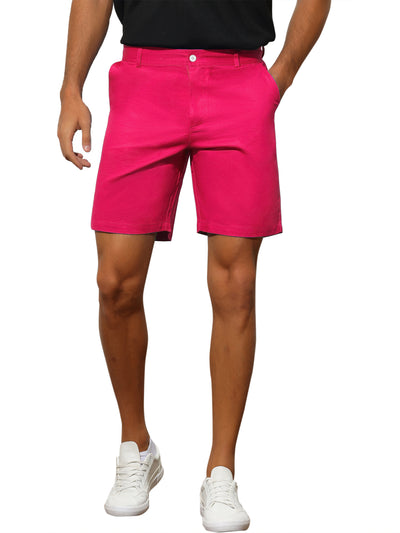 Men's Classic Fit Lightweight Flat Front Business Chino Shorts