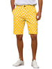 Polka Dots Straight Fit Comfort Flat Front Chino Shorts