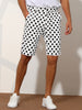 Polka Dots Straight Fit Comfort Flat Front Chino Shorts