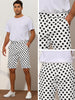 Polka Dots Straight Fit Comfort Flat Front Chino Shorts
