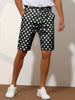 Polka Dots Straight Fit Comfort Flat Front Chino Shorts