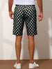 Polka Dots Straight Fit Comfort Flat Front Chino Shorts
