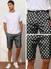 Polka Dots Straight Fit Comfort Flat Front Chino Shorts