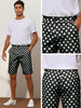 Polka Dots Straight Fit Comfort Flat Front Chino Shorts