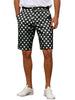 Polka Dots Straight Fit Comfort Flat Front Chino Shorts