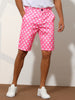 Polka Dots Straight Fit Comfort Flat Front Chino Shorts