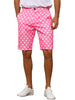 Polka Dots Straight Fit Comfort Flat Front Chino Shorts
