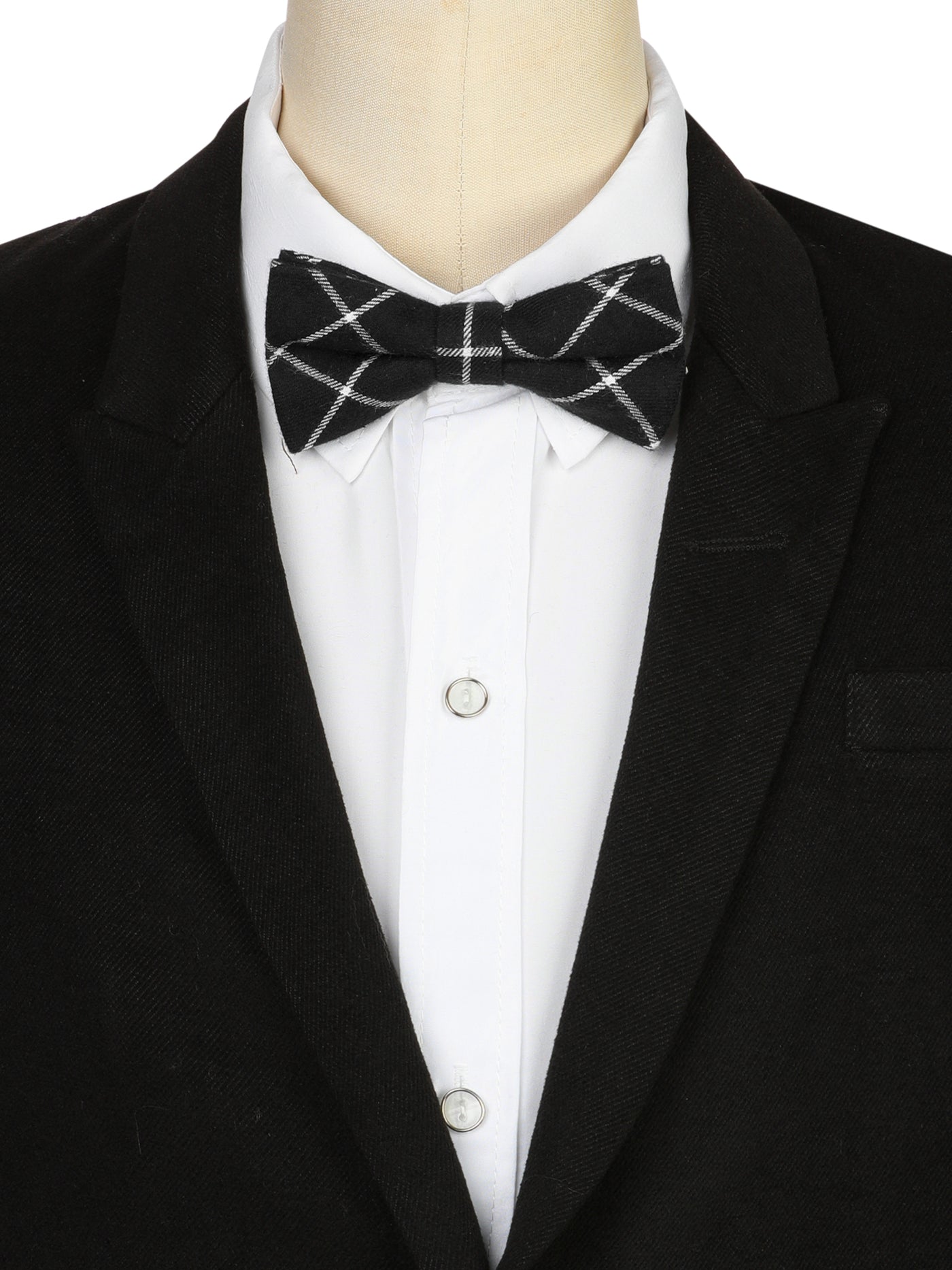 Bublédon Men's Striped Pre-tied Bow Ties Tuxedo Business Wedding Adjustable Linen Bowties