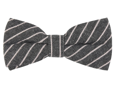 Men's Striped Pre-tied Bow Ties Tuxedo Business Wedding Adjustable Linen Bowties