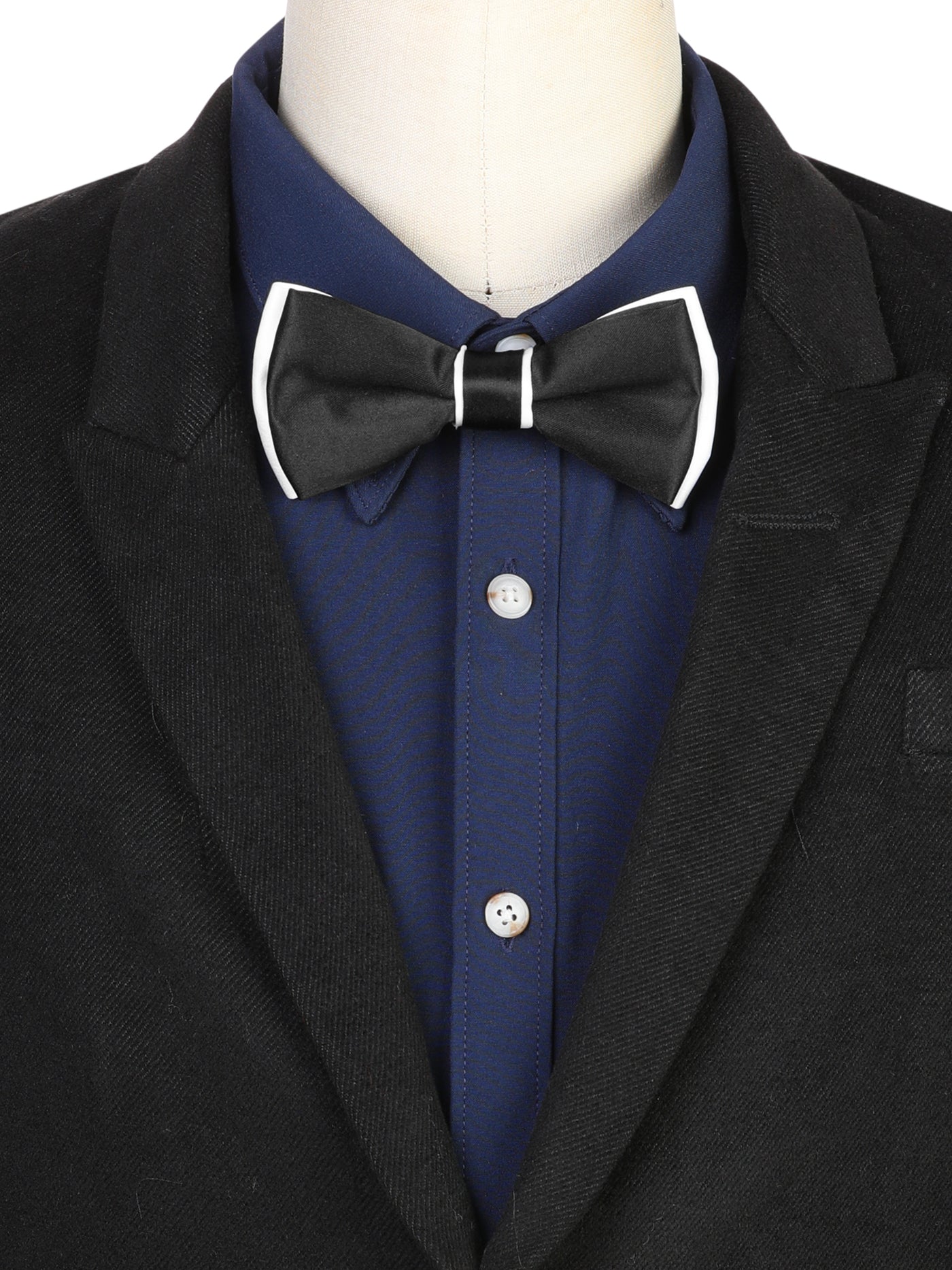 Bublédon Men's Contarst Color Pre-tied Bow Ties Tuxedo Business Formal Adjustable Block Bowtie