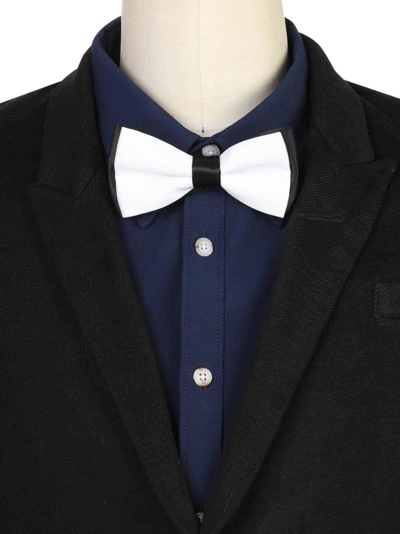 Bublédon Men's Contarst Color Pre-tied Bow Ties Tuxedo Business Formal Adjustable Block Bowtie