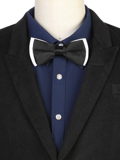 Men's Contarst Color Pre-tied Bow Ties Tuxedo Business Formal Adjustable Block Bowtie