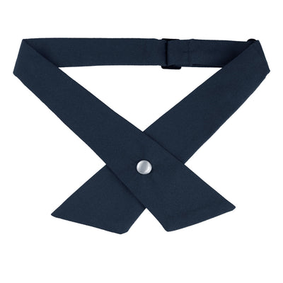 Bublédon Women's Men's Adjustable Criss-Cross Bow Ties Solid Snap Button Neck Tie for School Uniform